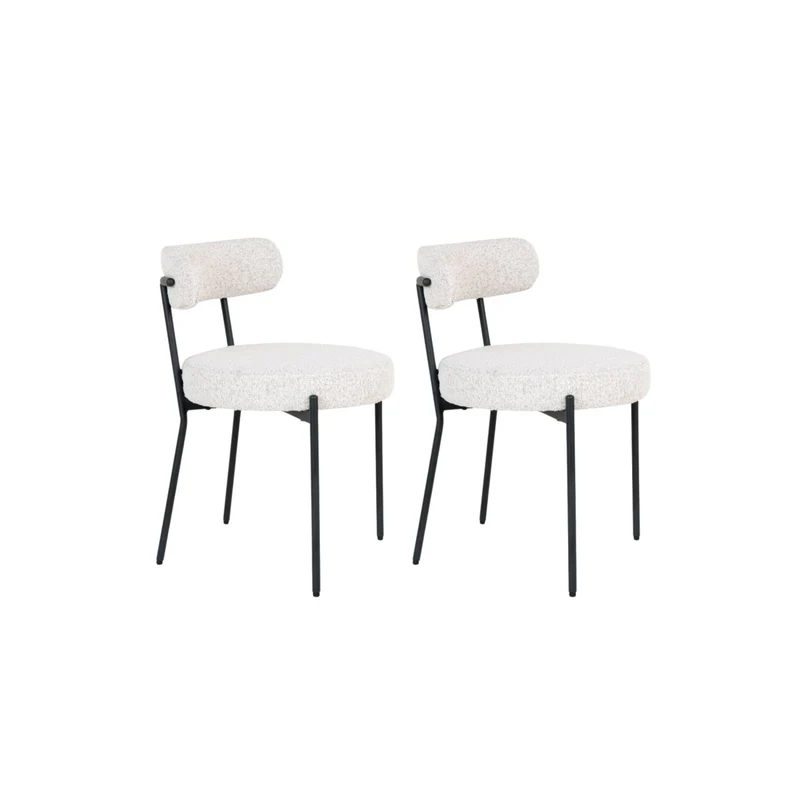 2-pk Badalona spisestol vit