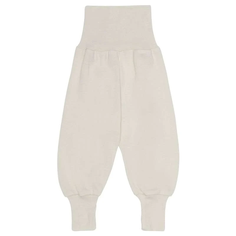Engel Natur Baby pants with ribbed waist - Wool/Silk - Natural