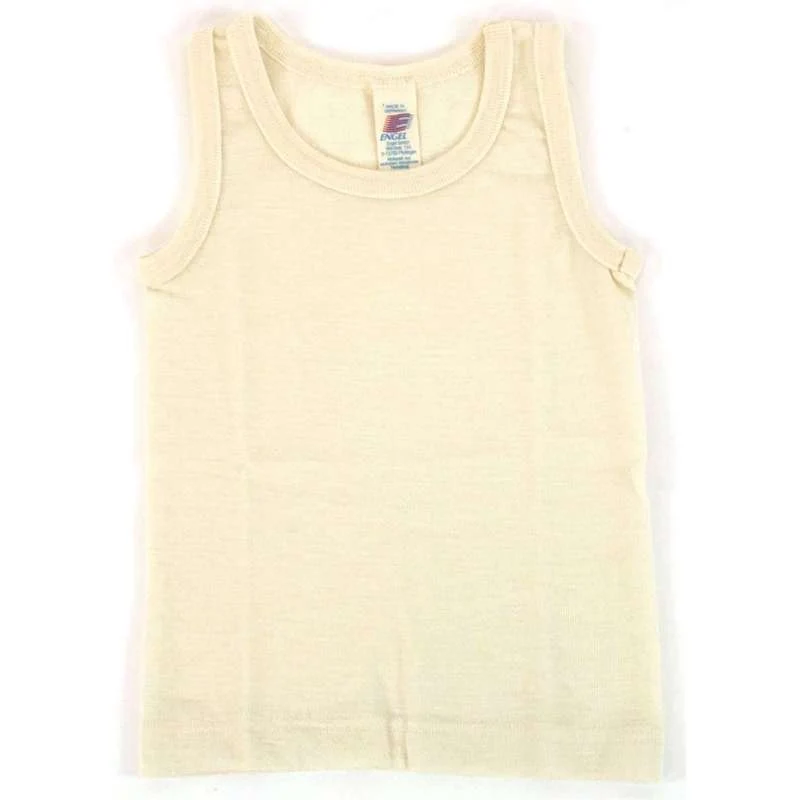 Engel Natur Undertrøje u. Ærmer - Uld/Silke - Natur