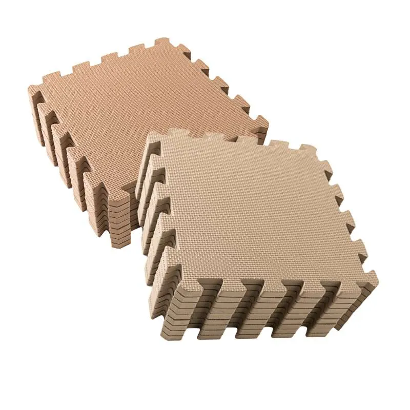 Kid'oh foam play mat - 2 x 9 pieces - Caramel/Nougat