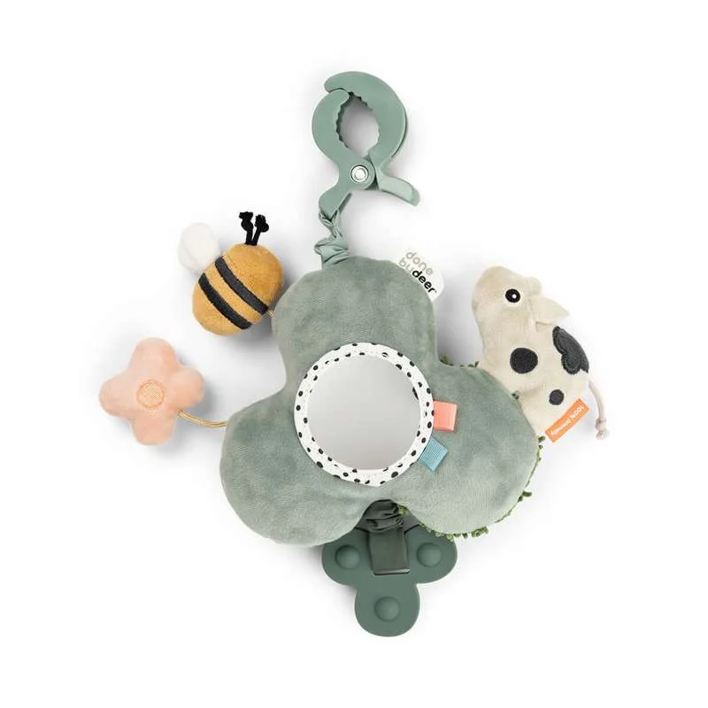 Done by Deer Activity mirror with Clip - Tiny Farm - Green