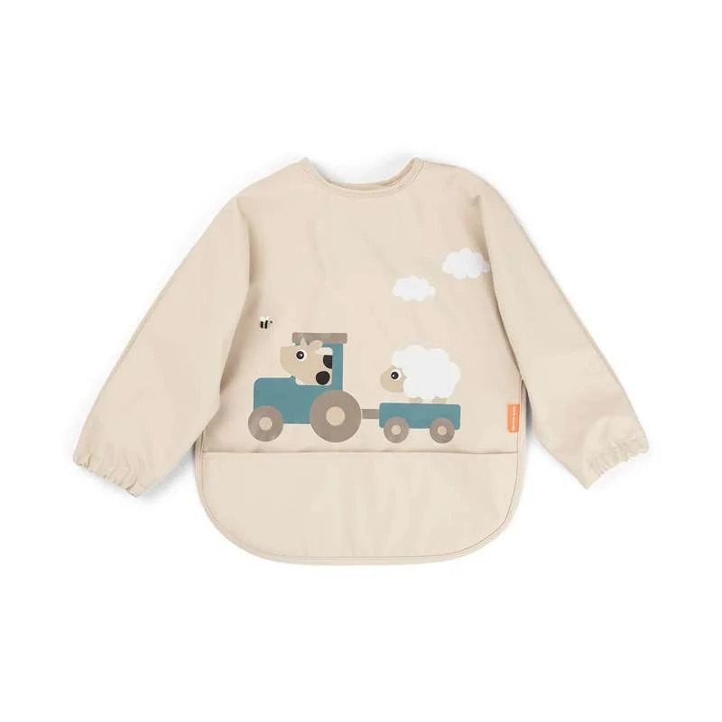 Done By Deer Garden Smock with Sleeves and Pocket - Tiny Farm - Sand