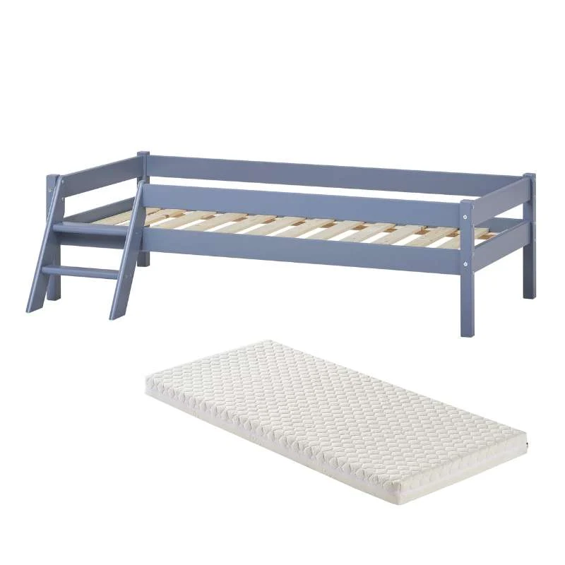Kid'oh Toddler bed m. Sweet Dream Mattress - Nordic Swan Ecolabel - 70x160 cm - Gray