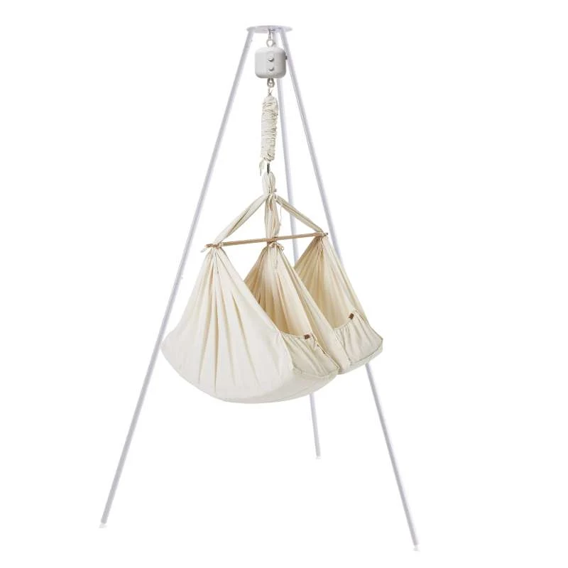 Membantu Bundle - Basic - Twin Baby Hammock incl. Cradle Motor and Cradle Stand - Natural