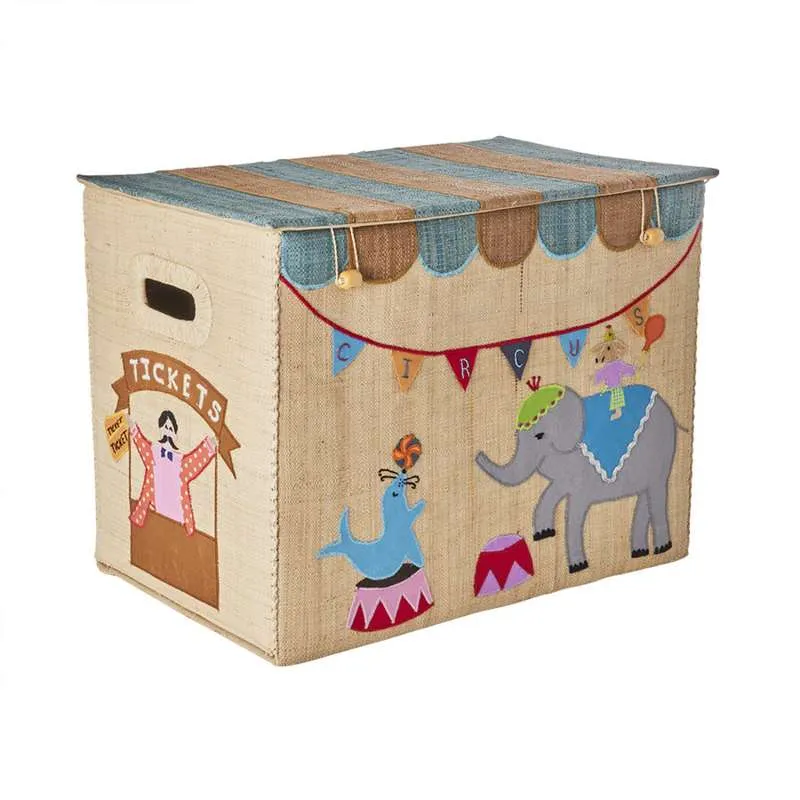 RICE Raffia Storage Basket - Circus