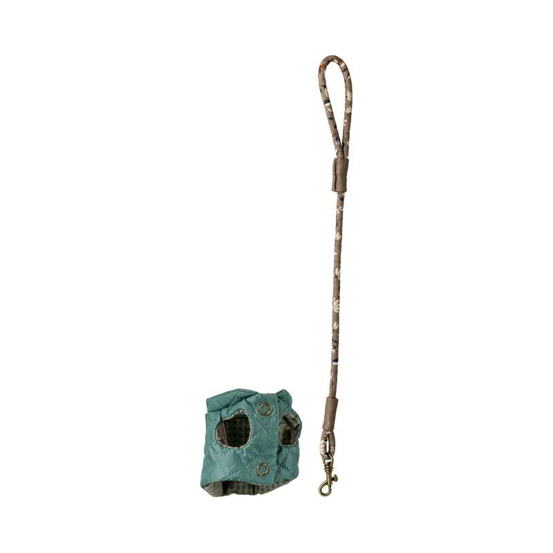 Maileg Halsband och Snöre Till Husdjur - Mörk Mint