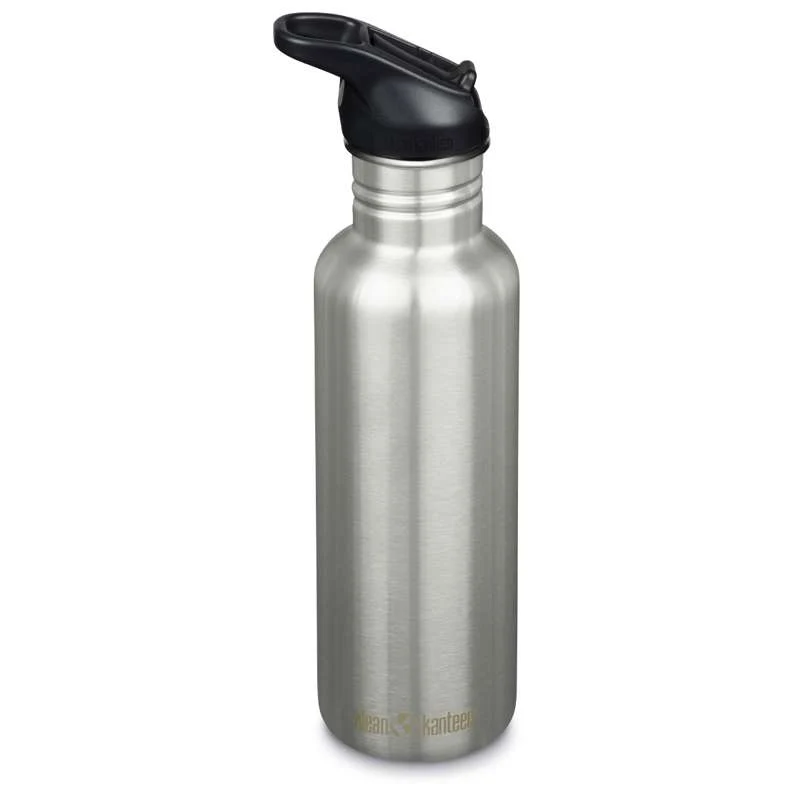 Klean Kanteen Classic Drickflaska - Flip/Seal SportCap - 800ml - Borstad Rostfritt