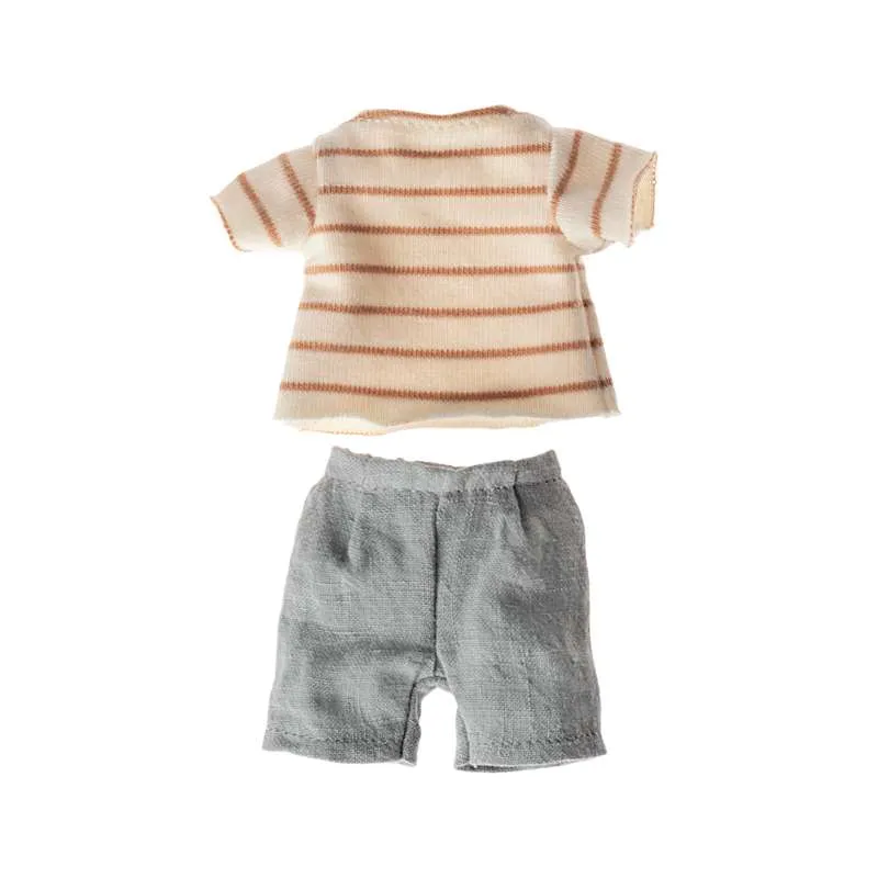Maileg Randig Blus och Shorts - strl. 1 Kaniner och Harar