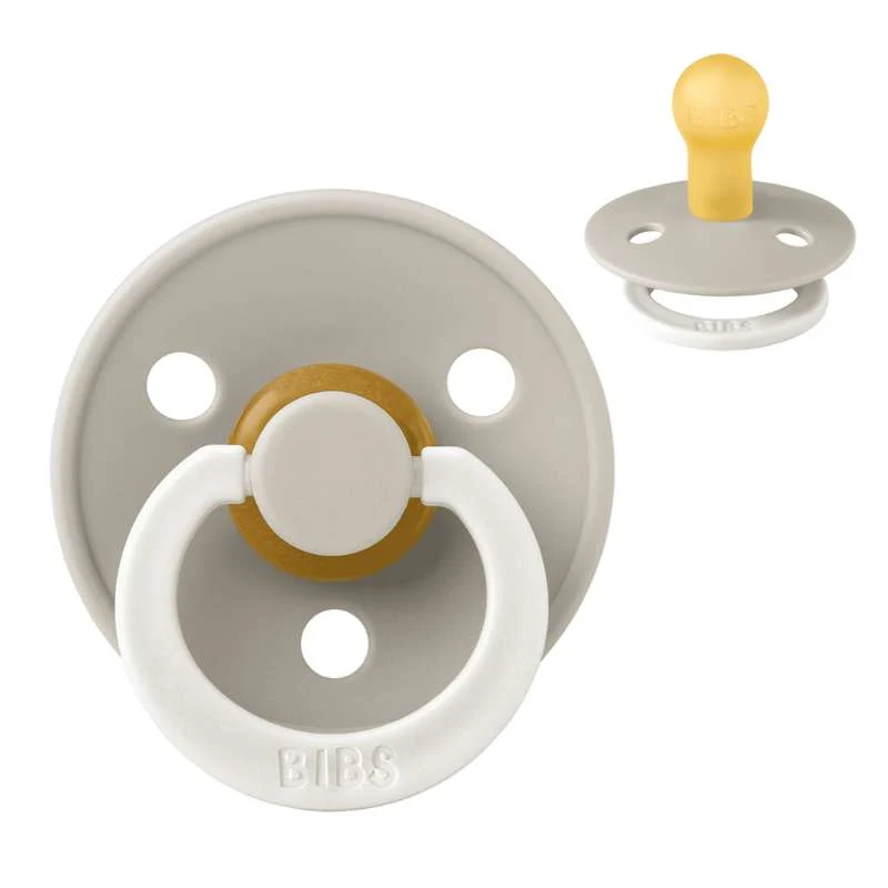 Bibs Round Colour Pacifier - sz. 1 - natural rubber - GLOW - Sand