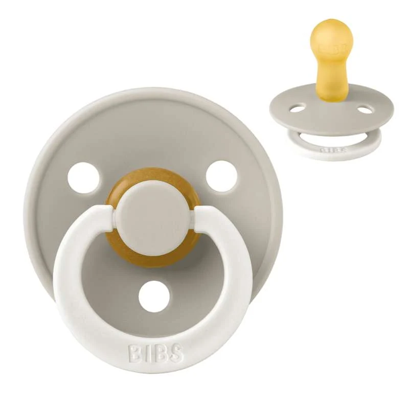 Bibs Round Colour Pacifier - sz. 2 - natural rubber - GLOW - Sand