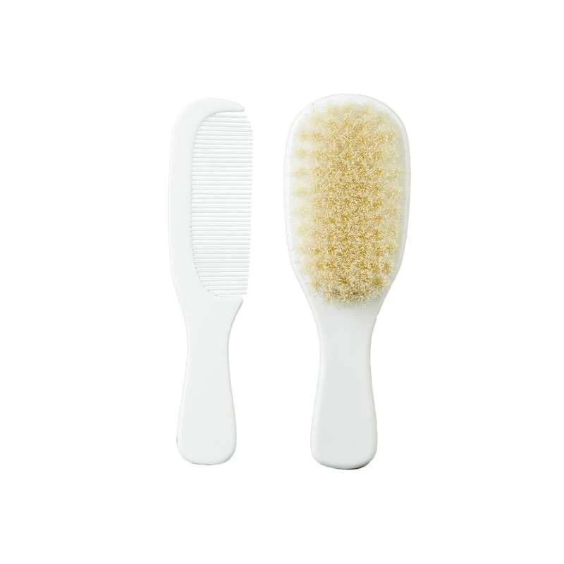 Mininor Comb and Brush Set with Soft Goat Hair - 0m+