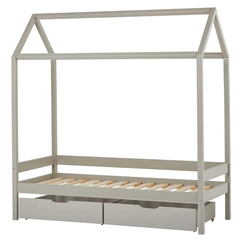 Hoppekids ECO Comfort - Hussäng m. Lådsats - 70x160 cm. - Dove Grey