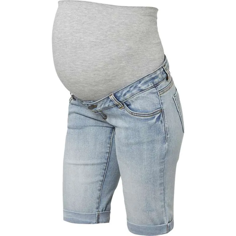 Mamalicious Marbella Slimfit Bermuda Försäljningsshorts - Denimblå
