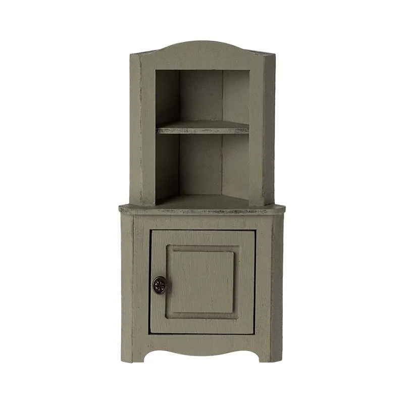 Maileg Corner cabinet - Mouse - Light green
