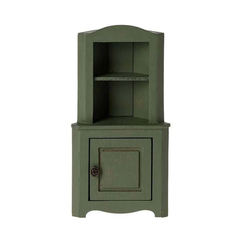 Maileg Corner cabinet - Mouse - Dark green