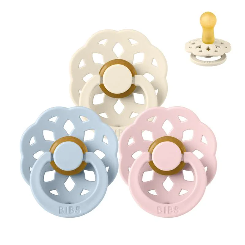 BIBS Round Boheme Pacifier - bundle - 3 pcs. - sz. 2 - The Babyshower Collection