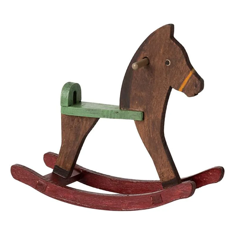 Maileg Rocking horse - Mouse - Dark Brun