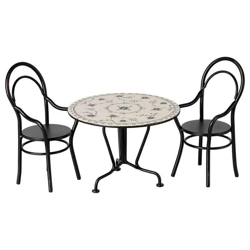 Maileg Dining Table with 2 Chairs - Miniature