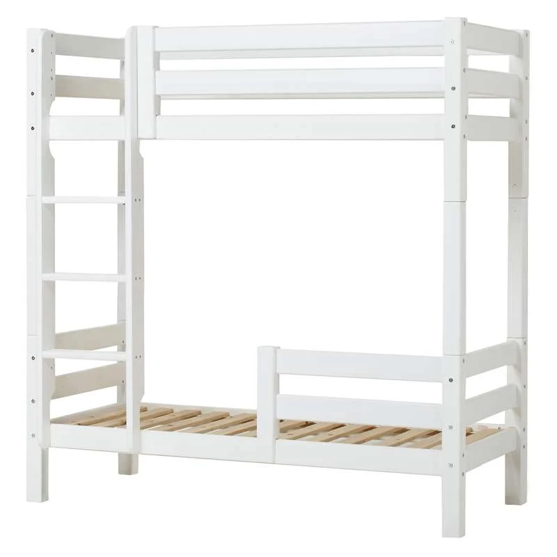 Hoppekids ECO Luxury - High Loft Bed - 70x160 cm. - Two Bed rails - White