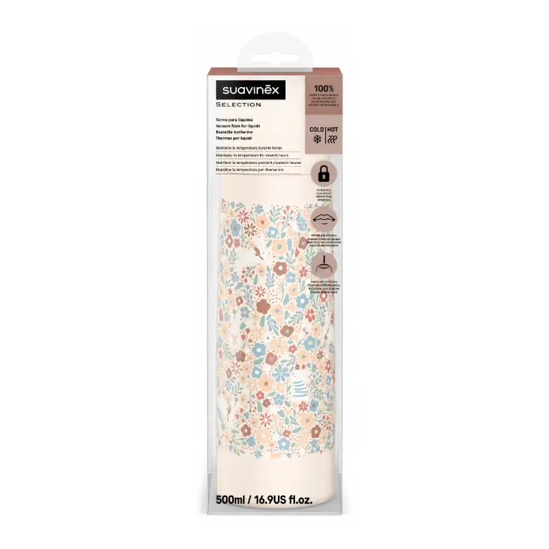 Suavinex Liquid Thermos 500 Ml, Wonderland Flowers
