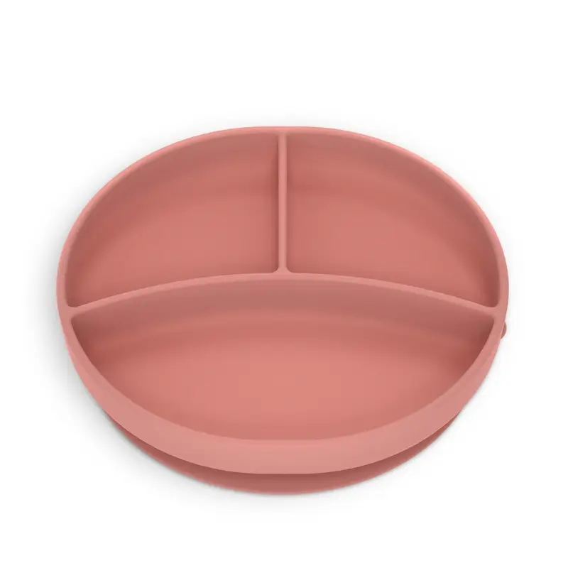 Suavinex Silicone Plate With Suction Cup And Divisions, +6 Months, Pink