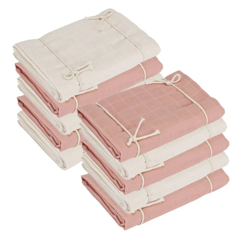 Oh'Naturel Organic Cloth Diapers - 10-pack - Swan/Rose
