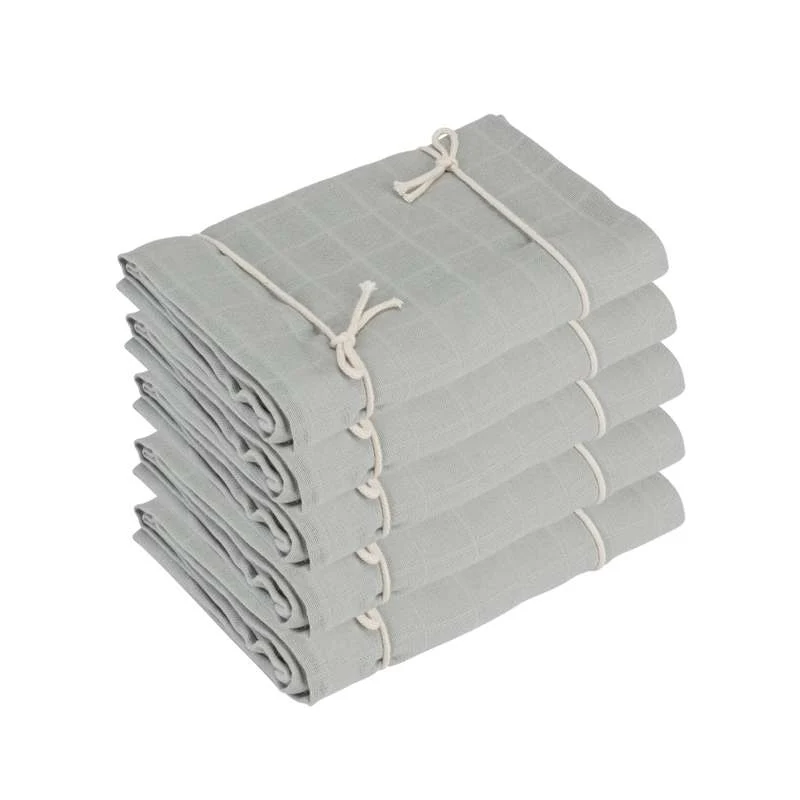 Oh'Naturel Organic Muslin Cloths - 5-pack - Dove
