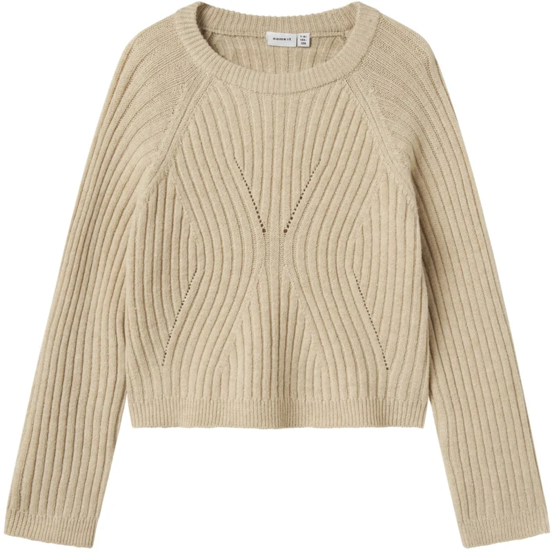 Name It Doeskin Nkfrikine Ls Kort Strikk Pullover P