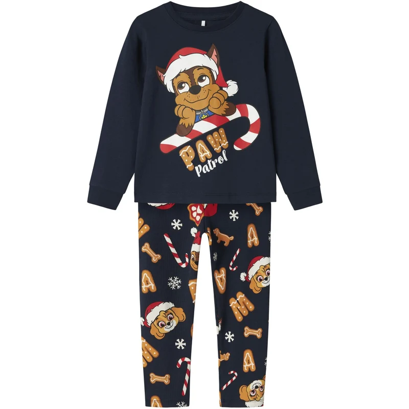 Name It Navy Blazer Nmmslava Paw Ls Nightset Cplg