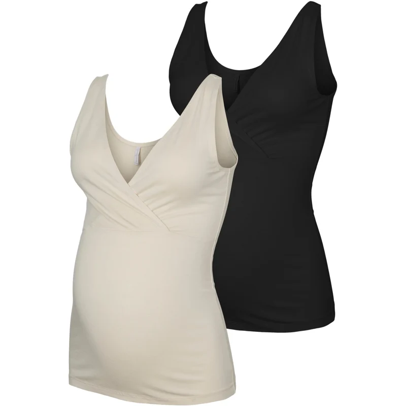 Mama;licious Birch Black Mlhelena Crossy Sl Topp Jrs 2F 2-P