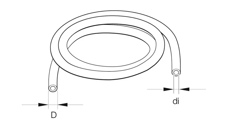 Bränslerör Transpar. plast id 2,0-yd 4mm