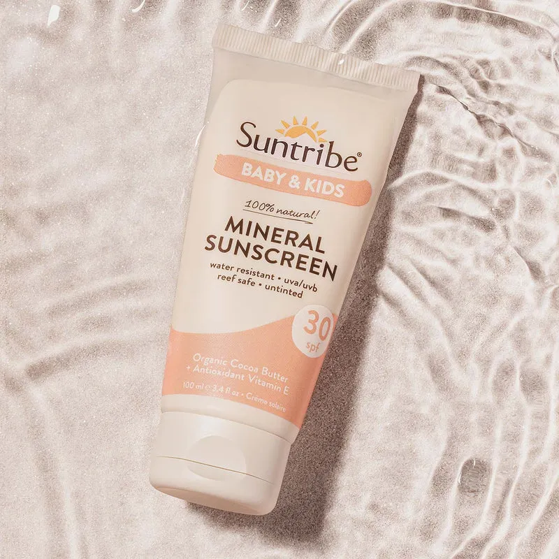 Suntribe Ekologisk Mineralbaserad Solkräm för Baby & Barn SPF 30 (100 ml)