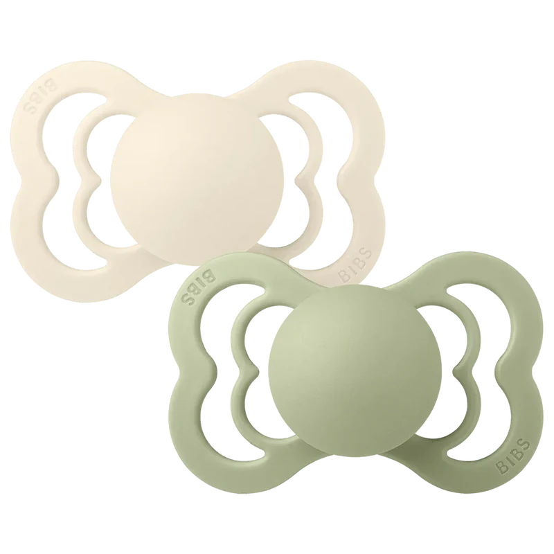 Supreme Pacifiers 2 Pack - Ivory/Sage