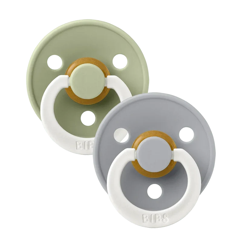 Colour GLOW Pacifiers 2 Pack - Sage/Cloud