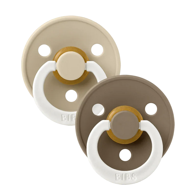 Colour GLOW Pacifiers 2 Pack - Vanilla/Dark Oak
