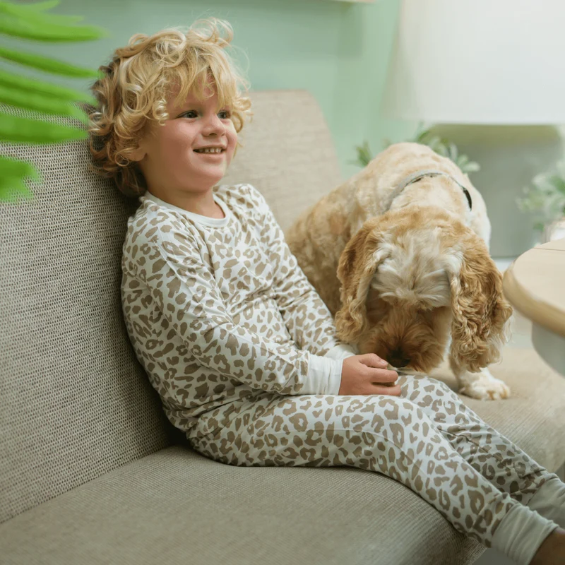 Children's PJ Set Leopard Print