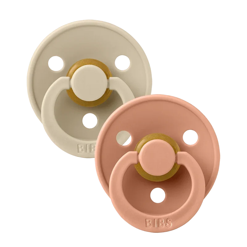 Colour Pacifiers 2 Pack - Vanilla/Peach