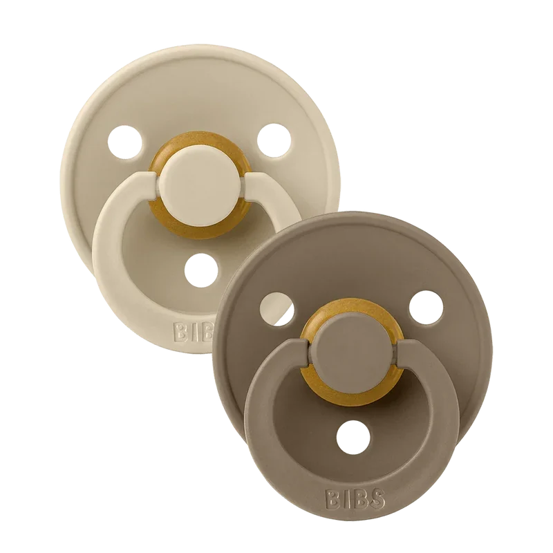 Colour Pacifiers 2 Pack - Vanilla/Dark Oak