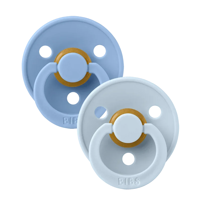 Colour Pacifiers 2 Pack - Sky Blue/Baby Blue