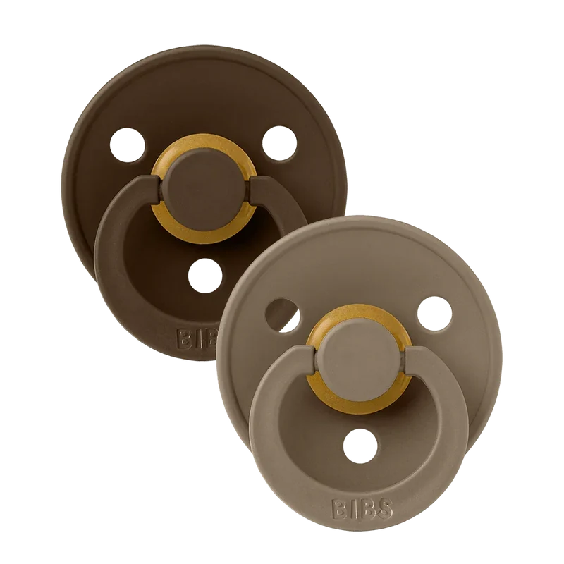 Colour Pacifiers 2 Pack - Mocha/Dark Oak