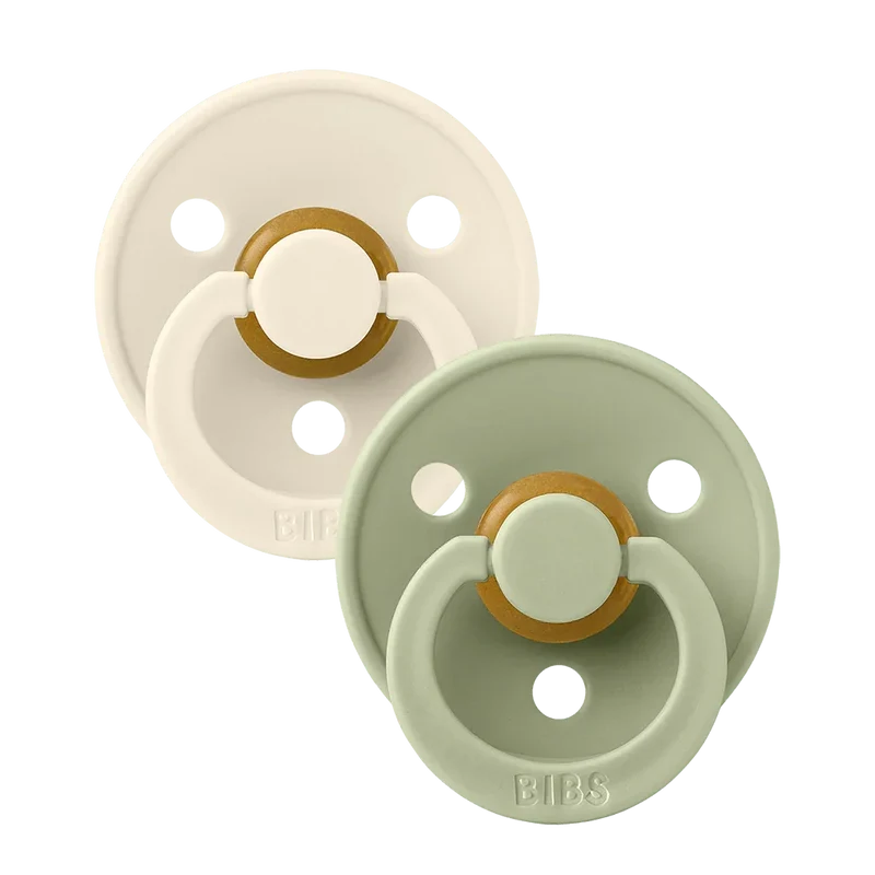 Colour Pacifiers 2 Pack - Ivory/Sage