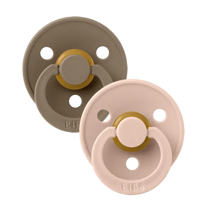 Colour Pacifiers 2 Pack - Dark Oak/Blush