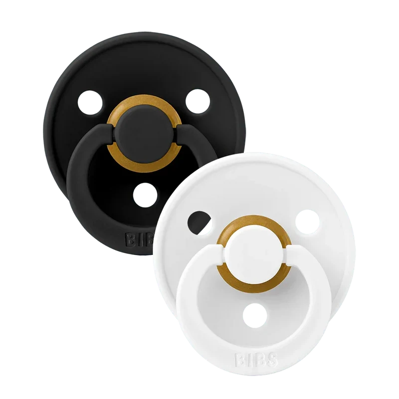 Colour Pacifiers 2 Pack - Black/White