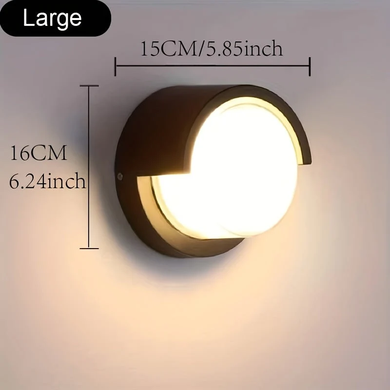 Moderne LED Væglampe til Indendørs & Udendørs med Varmt Lys