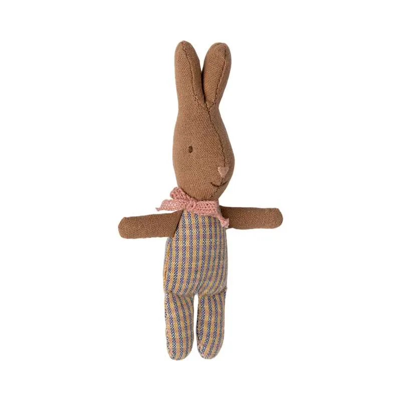 Maileg Rabbit - My - Rosa/Blue Check