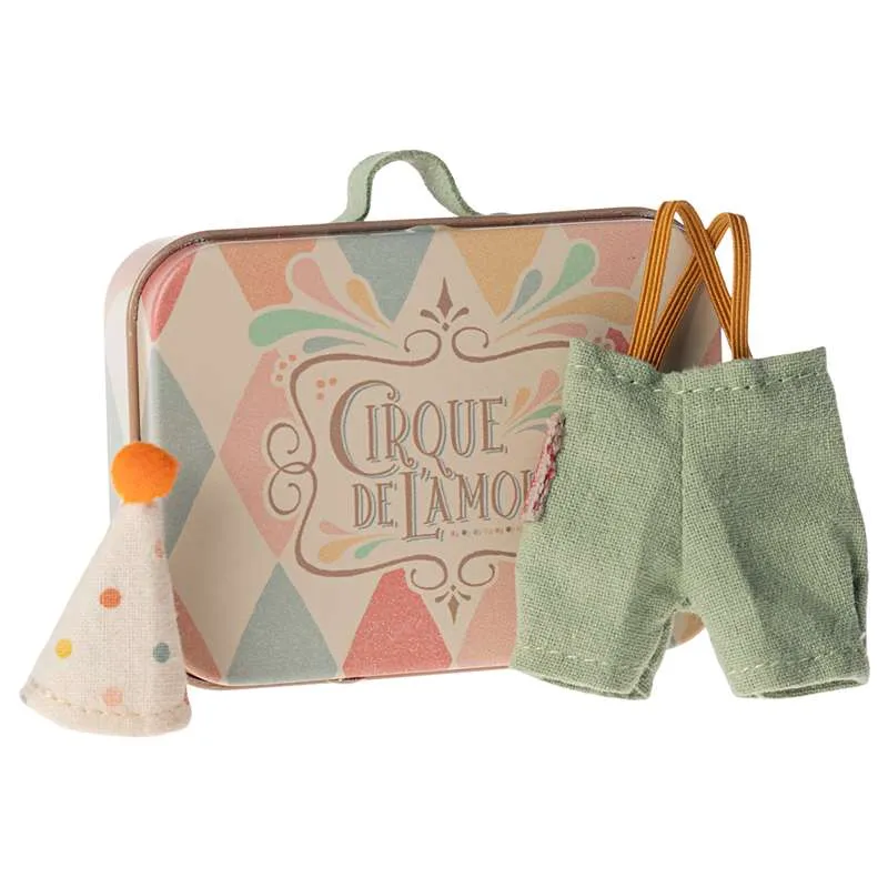 Maileg Clown Clothes in Suitcase - Little Brother Mouse