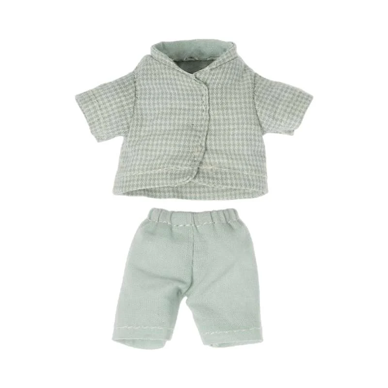 Maileg Kläder till Lillebror Mus - Blå pyjamas