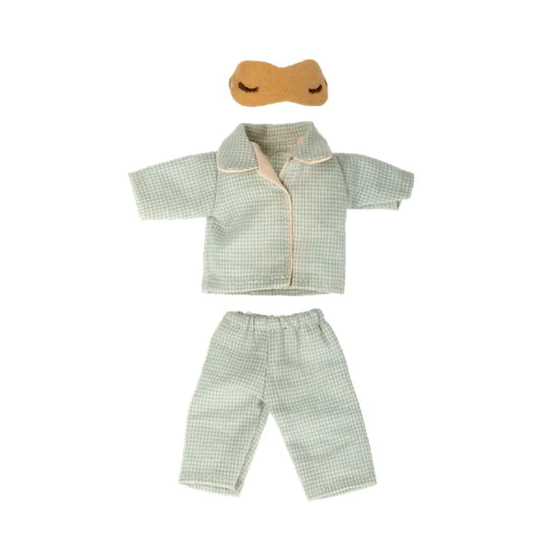Maileg Outfit for Dad Mouse - Blue Pajamas with Sleep Mask