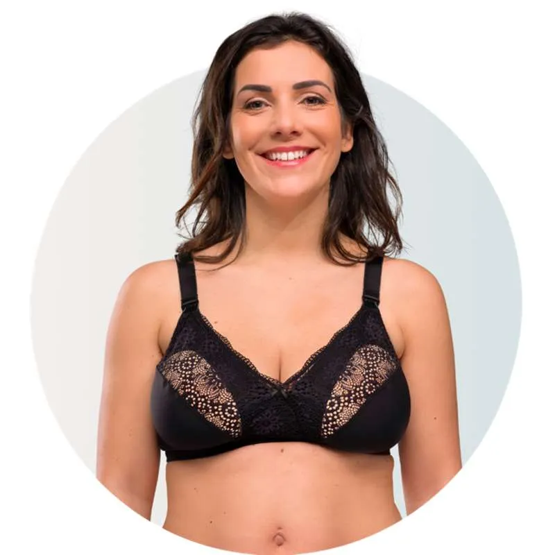 Carriwell Soft as Silk Nursing Bra - Black