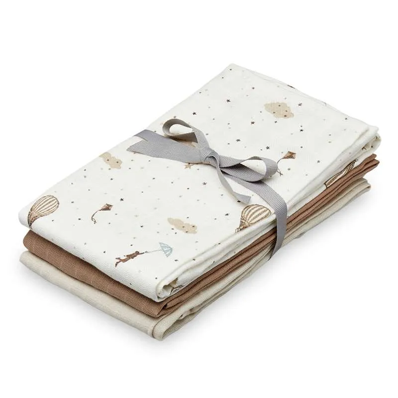 Cam Cam Copenhagen Stofble - 3-pack - GOTS - Mix Dreamland/Camel/Ljus Sand